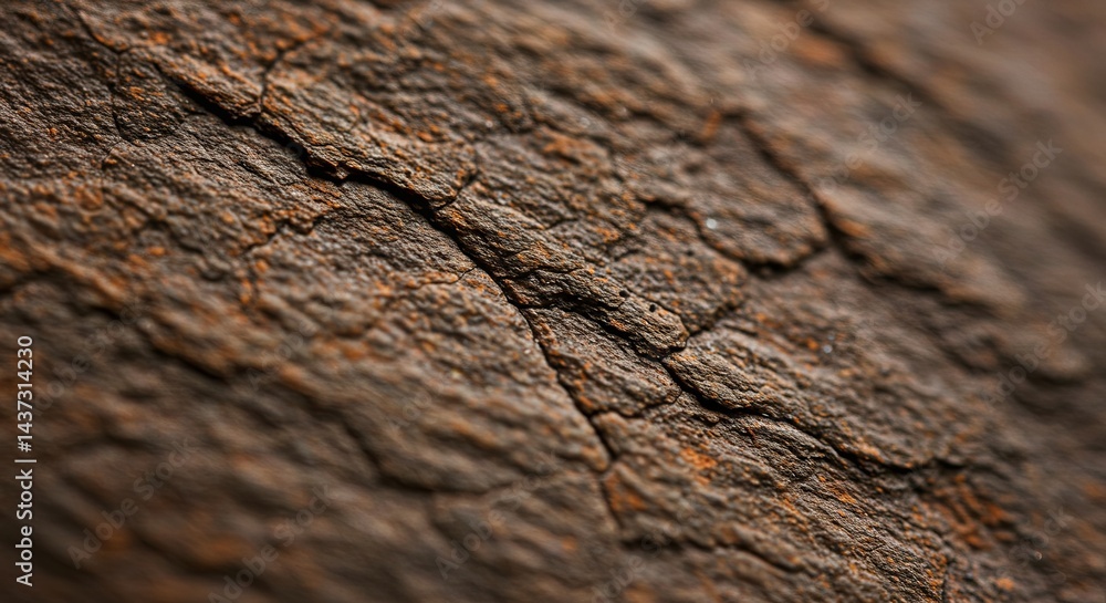 Poster the image is of a rock with a rough, weathered surface