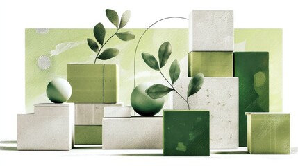 Eco-Friendly Packaging Concept Illustration