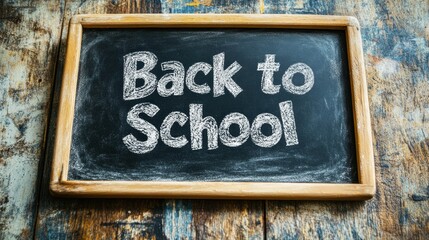 Obraz premium Back to school message on a chalkboard