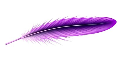 Vibrant purple feather art nature digital illustration isolated close-up creativity