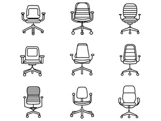 Chair Matline art icon simple office floor protection