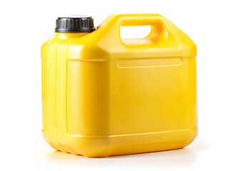 Yellow plastic canister isolated on white background