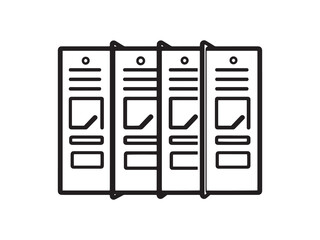 Document Divider line art icon element for elegant branding