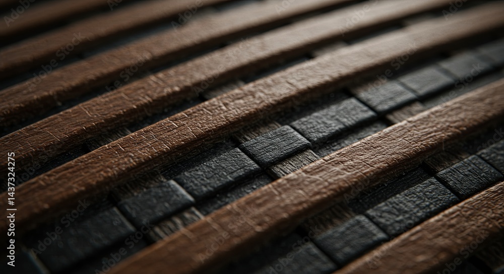 Poster the image is of a wooden surface with a brown and black pattern