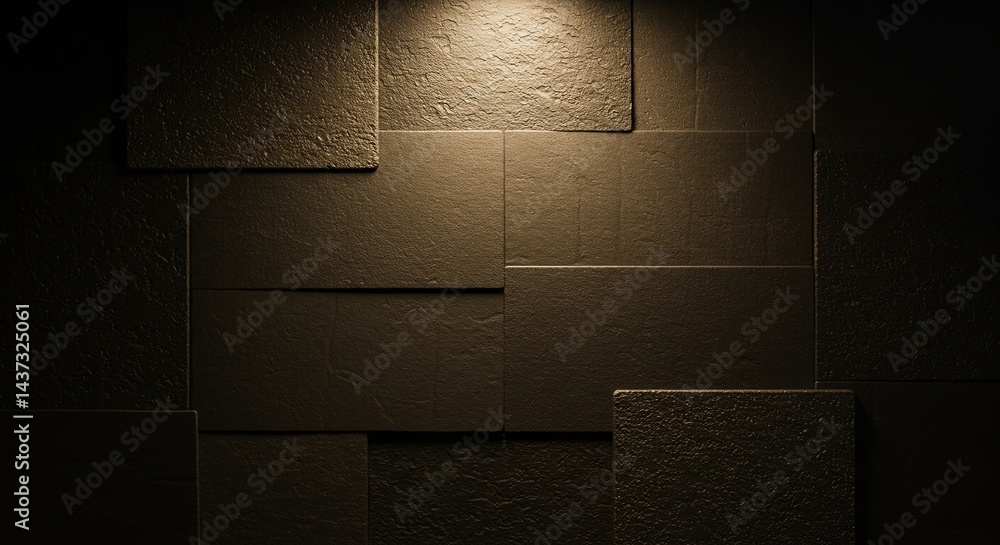 Poster a dark background with a light shining on it