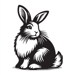 cute lovely pretty rabbit in vector art