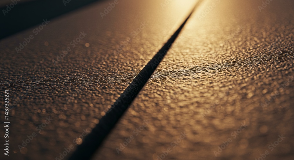 Poster A close up of a surface with a line running through it