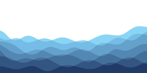Background vector illustration of blue ocean wave layers