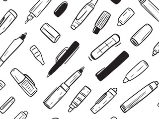 Dry Erase Marker line art icon minimalist design.