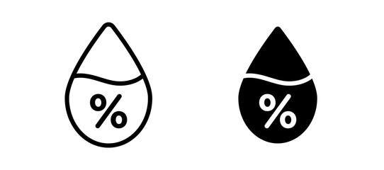 Humidity icon in black color for website or app.