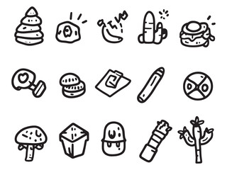 Dry Erase Stickers line art icon modern digital artwork