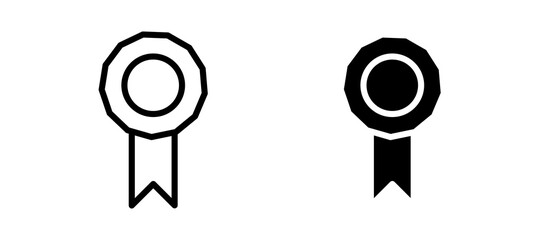 Rosette icon in black color for website or app.
