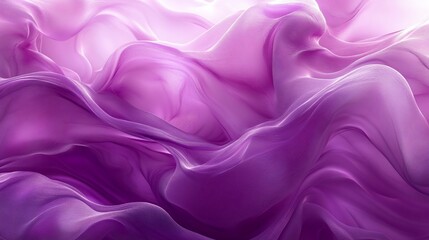Fototapeta premium Rippling waves of sheer violet fabric