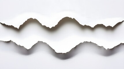 Abstract Torn Paper Texture with Waves Creating Contrast Between White and Black Colors