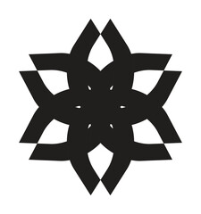 Black and white shape illustration vector design. 