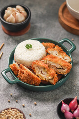 Chiken katsu and rice 
