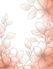Flowers and leaves, watercolor, can be used as greeting card, invitation card for wedding, birthday and other holiday and summer background.
