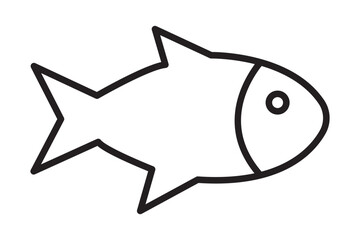 hilsa fish icon line art on White background