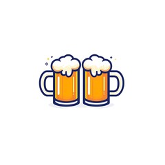 Beer vector icon isolated on a white background