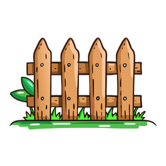 garden fence icon, garden fence vector illustration-simple illustration of garden fence, perfect for garden fence logos and icons
