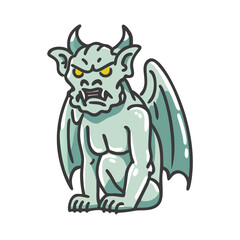 gargoyle icon, gargoyle vector illustration-simple illustration of gargoyle, perfect for gargoyle logos and icons