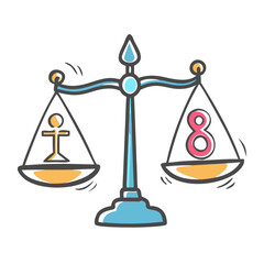 gender equality scales icon, gender equality scales vector illustration-simple illustration of gender equality scales, perfect for gender equality scales logos and icons