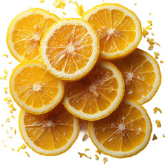 Fresh lemon slices for healthy recipes kitchen food photography bright