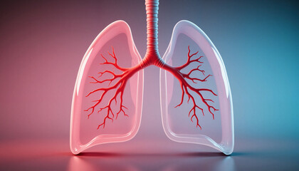 Contrasting lung health illustration, scientific focus on wellness