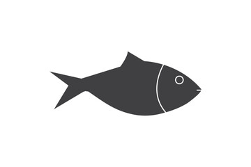 hilsa fish icon line art on White background