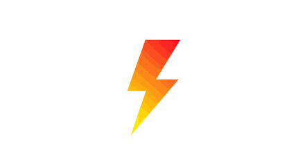 Electric energy concept illustration of lightning bolt with vibrant gradient colors symbolizing power and innovation