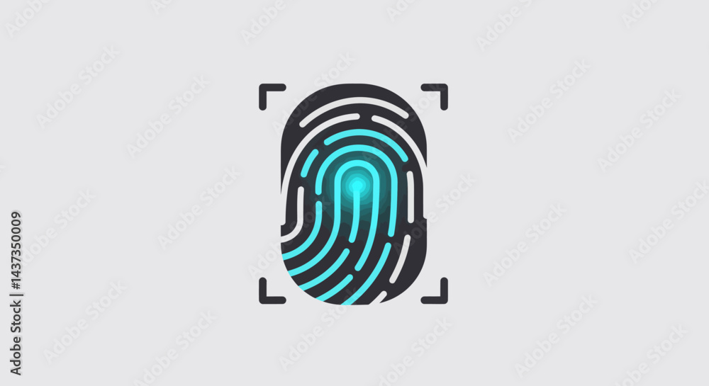 Poster fingerprint scanning biometric identity authentication for security and access control identity veri