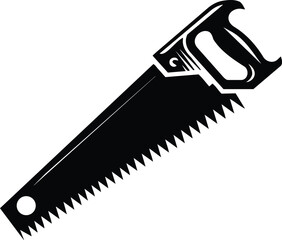 Dovetail saw vector silhouette for precision woodworking