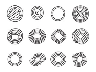 Elastic Bands line art icon simple graphic symbol