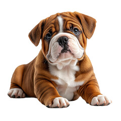 Obraz premium Playful bulldog puppy home setting pet photography indoor close-up