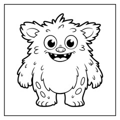Obraz premium Cute Monster Bold & Easy Coloring Pages For Kids and Adults