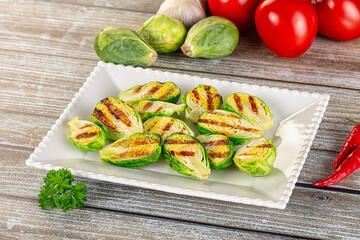Vegan cuisine - Grilled brussels sprouts