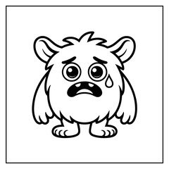 Fototapeta premium Cute Monster Bold & Easy Coloring Pages For Kids and Adults