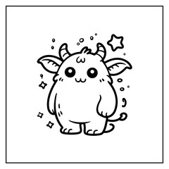 Cute Monster Bold & Easy Coloring Pages For Kids and Adults