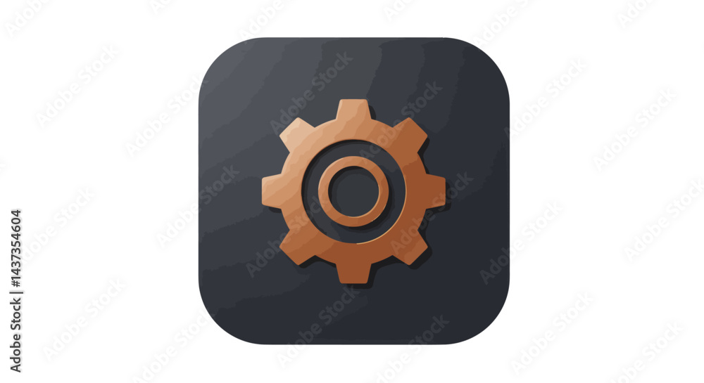 Poster settings icon on dark background showcasing configuration options and system preferences for apps or