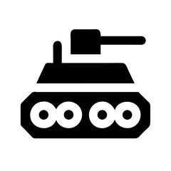 Armored Tank Vehicle Military Icon Design