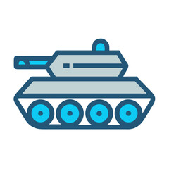 Fototapeta premium Armored Tank Vehicle Military Icon Design
