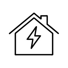 Electric House Power Supply Icon Design