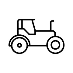 Farm Tractor Vehicle Farming Icon Design