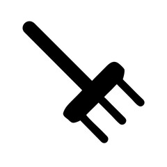 Garden Rake Tool Landscaping Equipment Icon Design