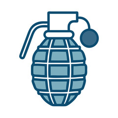 Obraz premium Hand Grenade Explosive Weapon Icon Design