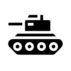Obraz premium Heavy Battle Tank Military Vehicle Icon Design