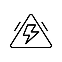High Voltage Symbol Warning Icon Design