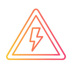 High Voltage Symbol Warning Icon Design