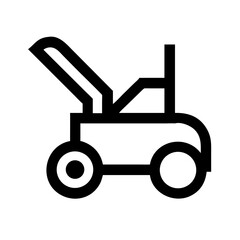 Lawn Mower Cutter Gardening Tool Icon Design