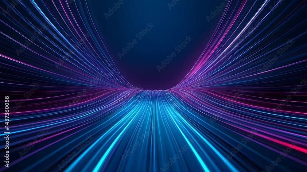 Aufkleber futuristic glowing abstract gradient background with energetic illuminated elements